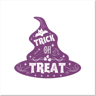 Trick Or Treat Wizard Hat Halloween Posters and Art